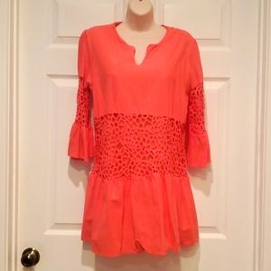 tyler boe coral tunic dress